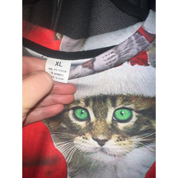 Ugly Christmas Sweater Xmas Size XL Cat - Picture 2 of 3
